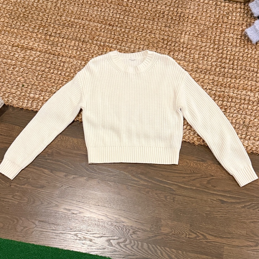 Garage Cream Crew Neck Sweater